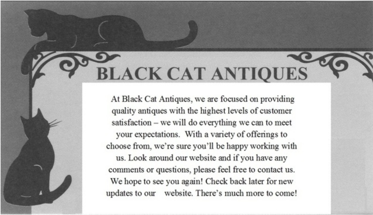 Black Cat Antiques Logo/Photo